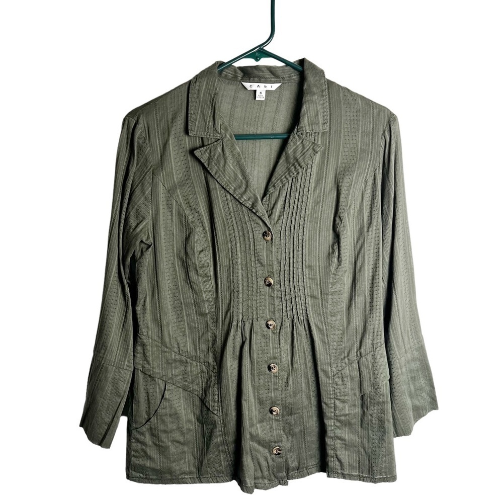 CAbi - Green Got You Covered Jacket with Pockets - Sz. S